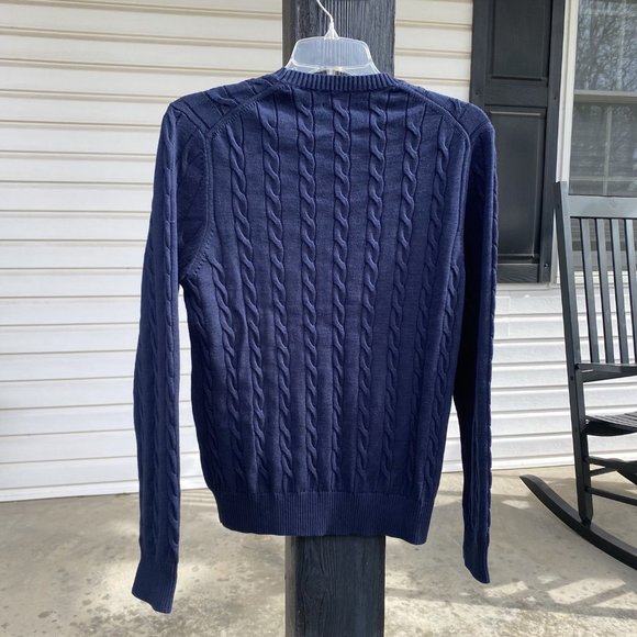 Brooks Brothers Navy Cable Knit Sweater. Size S - Picture 3 of 4